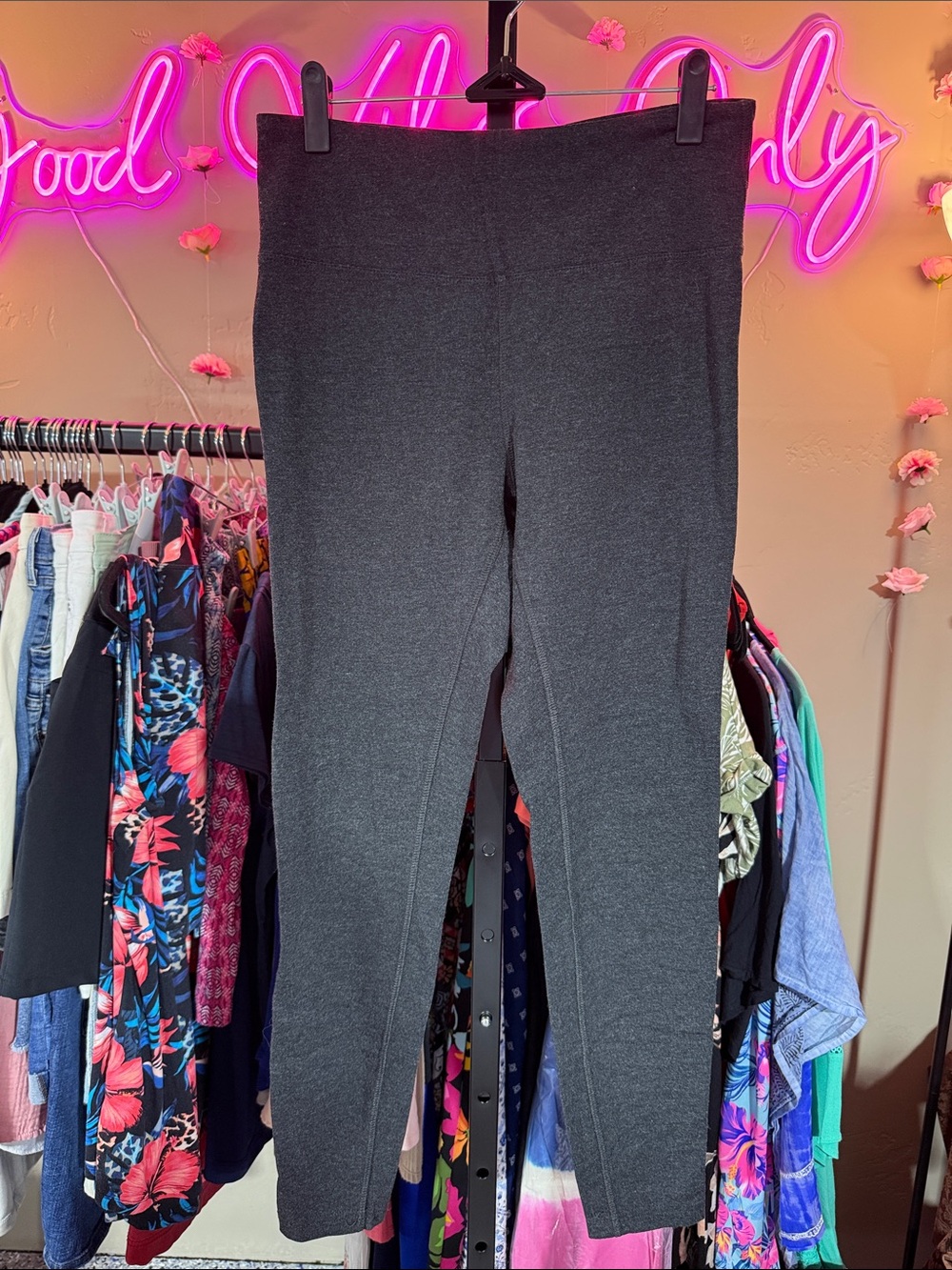 Marika Dark Charcoal Gray High-Rise Leggings